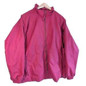 Forrester's Golf Windbreaker Jacket Women's M Mesh Lined Blue Polyester Magenta